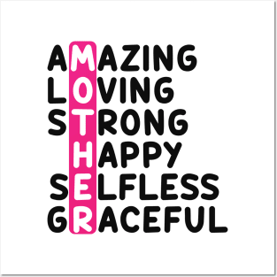 Mother - Amazing loving strong happy selfless graceful Posters and Art